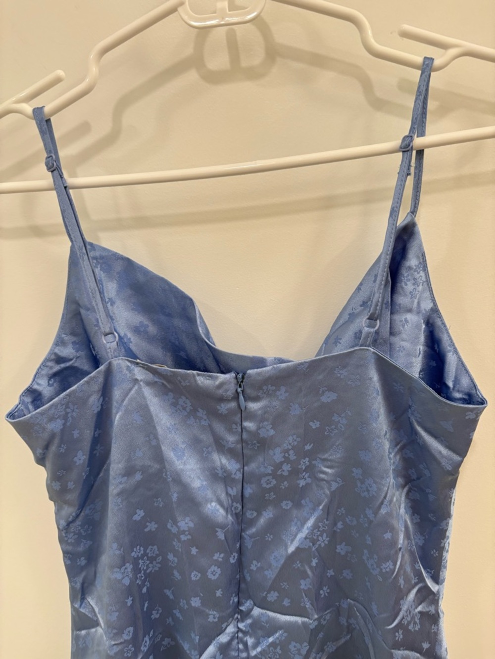 LA Hearts Periwinkle Satin Y2K Style Cowl Neck Mini Dress Size Small - Picture 11 of 14